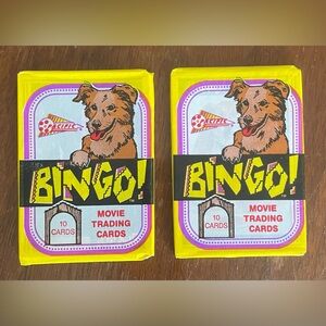 Vintage Bingo Movie Trading Cards Unopened Set of Two
